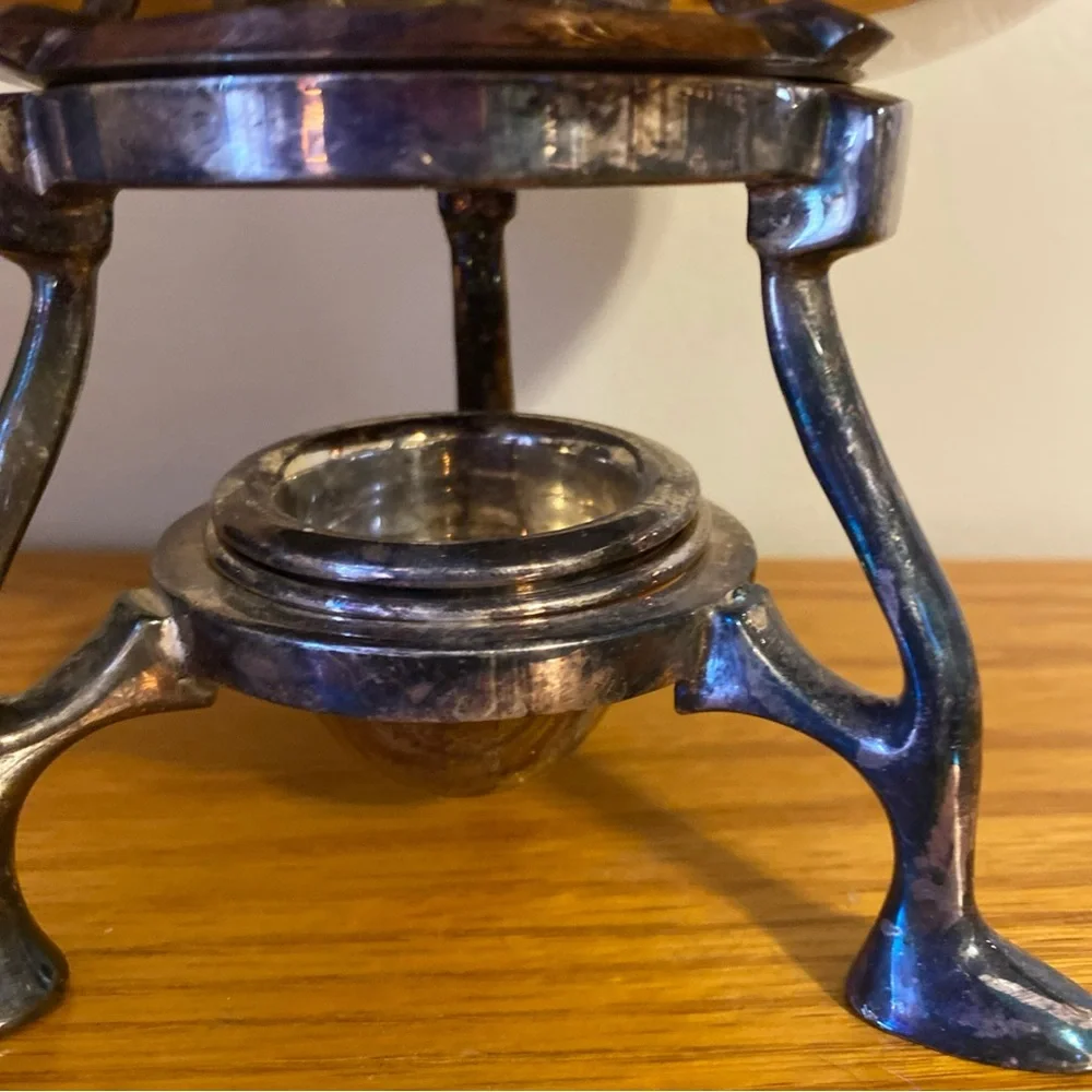 Restoration Hardware Silver Plated Tea Kettle With Warmer
